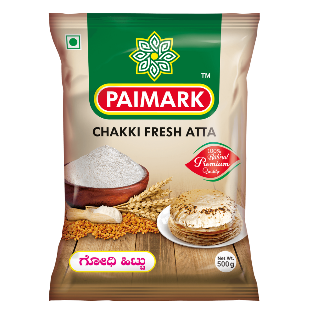 Chakki fresh atta 500 gm paimark